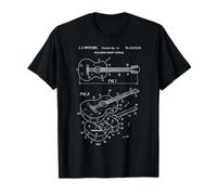 Classique Vintage Brevet Print Guitarist Guitar Lover T-Shirt