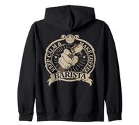 Classique Vintage Keep Calm & Make Coffee Barista Peace Sweat à Capuche