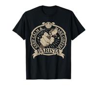 Classique Vintage Keep Calm & Make Coffee Barista Peace T-Shirt