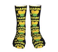 Classiques Homme Chaussettes Upside Do Wn Ananas Drôle Swinger Partager c'est aimer Socks Antidérapante Chaussettes de Sports pour Courir Femme Training 40cm