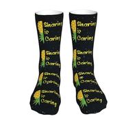 Classiques Homme Chaussettes Upside Do Wn Ananas Drôle Swinger Partager c'est aimer Socks Durable Chaussettes Sport pour Sport Femme Handball 40cm