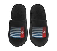 Classiques Pantoufles à Hiver Drapeau de l'Étoile du Matin Chaussures élégant Chaussons en Feutre pour Adulte Maison Femme L