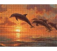 Classiques Puzzle Adultes 2000 Pieces, Coucher De Soleil Dauphin LDYQS5-182