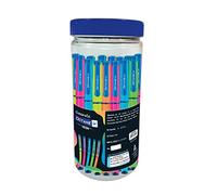 Classmate Lot de 25 stylos à encre gel Octane série Neon Bleu + 10 recharges de gel gratuites