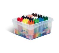 Classpack crayons a la cire cera giotto forme ronde 8mm 9cm lavable 144 unites dot 12 gratuits coloris assortis