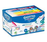 Giotto Omyacolor – Feutres pour textile pointe moyenne coloris assortis – Pack 48
