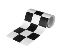 Classroom Border Trim - Large Checkered Bulletin Strip, Decorative Edge with Flexible Application Feature, Visual Accent Function, Ideal for Home Office School Party Holiday Race Track Doors