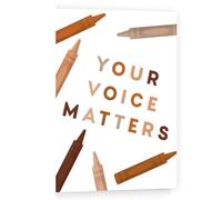 Classroom Diversity Poster - Your Voice Matters Inspirational Canvas Wall Art for Inclusive Schools, Nursery Mental Health Decor and Counseling Office(Framed,08x12inch(20x30cm))