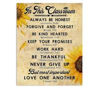 Classroom Rule Metal Sign Love One Another Wall Decor 12x8 Inch