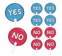 Classroom Voting Paddles 20Pcs Set - Yes/No, for Interactive Learning