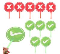 Classroom Voting Paddles - Lightweight Double-Sided 10-Pack | Teacher Student Response Cards For Kids Boys Girls Quizzes Games Circle Time Story Activities In Classroom Preschool Home