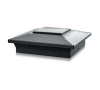 Classy Caps Capuchon de poteau de terrasse et de clôture en aluminium noir pour poteaux de 15,2 x 15,2 cm, 14 x 14 cm ou 12,7 x 12,7 cm