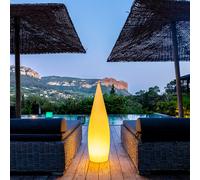 Lumisky Lampadaire solaire goutte LED multicolore dimmable CLASSY C120 SOLAR H120cm avec télécommande