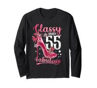 Classy Sassy 55 Ans et Fabuleuses Femmes Florales de 55e Anniversaire Manche Longue