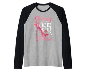 Classy Sassy 55 Ans et Fabuleuses Femmes Florales de 55e Anniversaire Manche Raglan