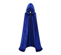 clasToonrain Adulte Tous Les Saints Mystères cape à Capuche Velours Cape Sorcier Costume de Jeu Noël Cosplay Costume(Bleu 130CM)