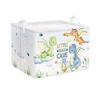 Clastyle 36L Grand Paniers Rangement Ptérosaure Œuf Nuage Étoile avec Poignée Boîtes de Rangement Bleu Repliable Rectangulaire Jouets Cubique pour la Chambre des Enfants