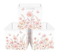 Clastyle Lot de 3 Fleurs Cube de Rangement Kallax Storage Box Cube