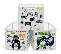 Clastyle Lot de 3 Manette Cube de Rangement Enfant Kallax Storage Box Cube