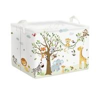 Clastyle Panier Rangement Bébé Animaux Forêt Corbeille à Linge Sale Garçon Fille pour Vêtement Boite de Rangement Jouet pour Salle de Bain Chambre à Coucher, Tigre Koala, 40 * 30 * 30 cm