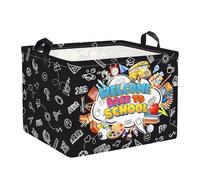 Clastyle Panier Rangement Bébé Bus Scolaire Corbeilles à Linge Sale Pliable Garçon Fille pour Vêtements Boite de Rangement Jouets pour Salle de Bain Chambre à Coucher, Papeterie, 40x30x30 cm