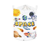 Clastyle Panier Rangement Bébé Espace Corbeille à Linge Sale Garçon pour Vêtement Boite de Rangement Jouet pour Salle de Bain Chambre à Coucher, Fusée, 36x45 cm