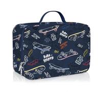 Clastyle Sac Isotherme Repas Enfant Joueur Petit Sac Lunch Box Portable Sac Dejeuner Garçons pour L'école,Skateboard Silhouette