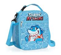 Clastyle Sac Isotherme Repas Enfant Monstres Petit Sac Lunch Box Portable Sac Dejeuner Garçons pour L'école,Requin Bleu