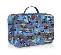 Clastyle Sac Isotherme Repas Enfant Voiture Petit Lunch Box Portable Sac Dejeuner Garçons pour L'école,Drapeau de Course