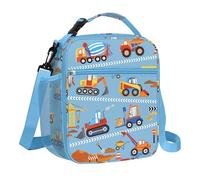 Clastyle Sac Isotherme Voiture Petit Lunch Box Portable Sac Dejeuner,Construction Rouge