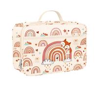 Clastyle Sac Lunch Box Enfant Arc-en-ciel Renard, Sac Dejeuner Rose Nuage étoile Portable