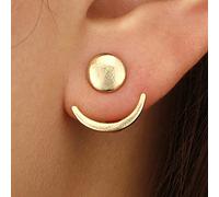 Clataly Star boucles d'oreilles Golden round Moon boucles d'oreilles pentagram Hoop Femme & fille bijoux