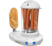 Clatronic 2in1 Hot Dog Maker & Egg Cooker | Set Hotdog Maker pour 1-14 saucisses | Egg Cooker pour jusqu'à 6 œufs | avec broche chauffante en acier inoxydable | avec gobelet gradué et pic à œufs | HDM