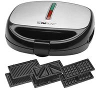 Clatronic ST/WA 3670 Gaufrier plaques interchangeables noir, acier inoxydable