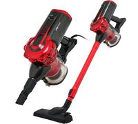 Clatronic, Aspirateur 2en1 à Main et Balai avec Fil BS1314-Rouge, 600W, Technologie de Filtre sans Sac, Câble de 6,8m, Léger et Maniable, Accessoires Inclus, Idéal pour Sols et Tissus d'Ameublement