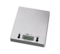 Clatronic Balance de cuisine en acier inoxydable KW 3367 acier inoxydable | Balance de cuisine numérique extra-plate | Arrêt automatique | Plage de mesure jusqu'à 5 kg ; graduation 1 g