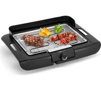 Clatronic® Barbecue de table | Barbecue avec grille chromée | Barbecue de table avec boîtier Cool Touch | Barbecue électrique avec protection contre le vent | BQ 3507