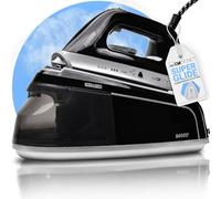 Clatronic Centrale vapeur avec fer à repasser | 3,5 bar | Fer à repasser avec semelle Superglide & réservoir d'eau 1,2L | 80 min. d'autonomie | 2400W | Fer vapeur avec système anti-goutte | DBS 3749