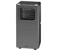 Clatronic CL3672 - Climatiseur - 880 Watts - 3 Fonctions - 2 filtres Amovibles - Affichage LED - 4 Rouleaux - Télécommande - Classe d'Efficacité Énergétique A - Anthracite/Argent