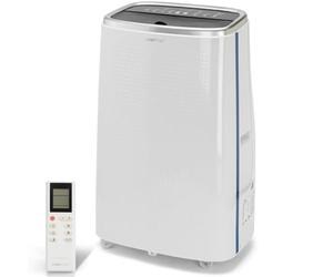 Clatronic climatiseur mobile CL 3750 Amazon Alexa & Google Assistant ; 3 en 1 refroidissement, déshumidification & ventilation ; avec tuyau d'évacuation ; télécommande ; 12 000 BTU ; blanc
