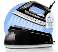 Clatronic Centrale vapeur avec fer à repasser | 3,5 bar | Fer à repasser avec semelle Superglide & réservoir d'eau 1,2L | 80 min. d'autonomie | 2400W | Fer vapeur avec système anti-goutte | DBS 3749