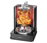 Clatronic DVG 3686 - Grill Vertical Multifonction 2000 W Broche Rotative 3-en-1