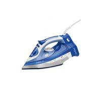 Clatronic DB 3706 Fer à repasser à sec ou à vapeur Semelle en céramique 2400 W Bleu, Blanc