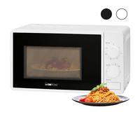 Clatronic Four à micro-ondes avec espace de cuisson de 20 litres et éclairage intérieur | Micro-ondes avec 6 niveaux de puissance | Micro-ondes avec plateau tournant de Ø24,5 cm | 700W | MW 791 blanc