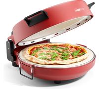 Clatronic® Four à pizza | Four 350°C pour pizza italienne en pierre à la maison | Pizza en moins de 5 min.| Pierre à pizza Ø32cm et accessoires inclus | PM 3787