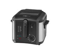 Friteuse Clatronic® d'une capacité de 2,5 litres d'huile/graisse | Friteuse en Métal avec réservoir d'huile antiadhésif | incl. Fenêtres et filtres d'odeurs et de vapeurs de graisse | FR 3649