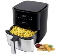 Clatronic FR 3782 H Friteuse à air chaud 5.0 l 1450 W Fonction chaleur tournante acier inoxydable, noir