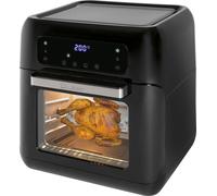 Clatronic Friteuse à air chaud FR 3747 H noir | avec fonction déshydrateur | mini-four | gril à poulets | écran LED avec commande tactile par capteur |11 litres
