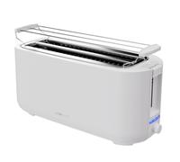 Clatronic® Grille-pain 4 tranches | avec fonction décongélation/réchauffage/arrêt rapide | avec support pour petits pains | blanc | aussi pour petits pains grillés & gaufres prêtes à cuire | TA 3802