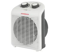 Clatronic HL 3761 Radiateur soufflant mobile et compact, 2 niveaux de chauffage (1000/2000 watts), Niveau froid inclus (fonction ventilateur), coloure blanc